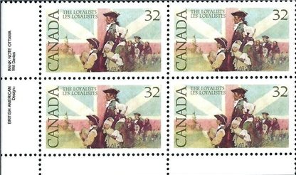 Canada PB#1028 - Loyalists and British flag (1984) 32¢ - Image 2