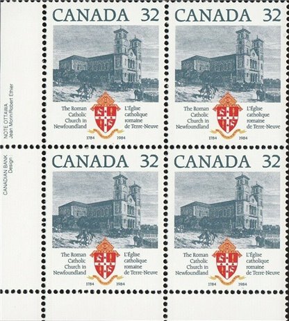 Canada PB#1029 - Basilica of St. John's, Newfoundland (1984) 32¢ - Image 2