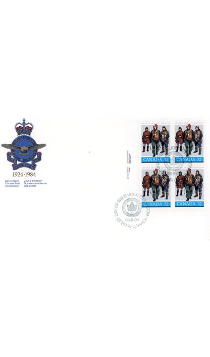 Canada OFDC#1043 - Pilots in flying dress (1984) 32¢ - Image 2