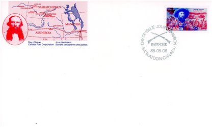 Canada OFDC#1049 - Dumont and Battle of Batoche (1985) 32¢ - Image 2