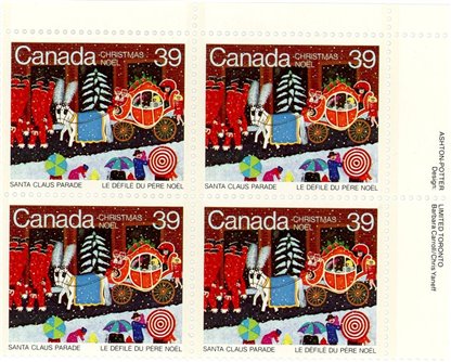 Canada Stamp PB#1068 - Santa Claus Parade (1985) 39¢ - Image 2