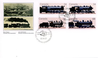 Canada OFDC#1072a and 1074A - Canadian Locomotives