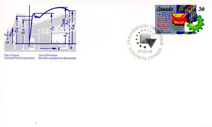 Canada OFDC #1134 - Engineering Symbols (1987) 36¢ - Image 2