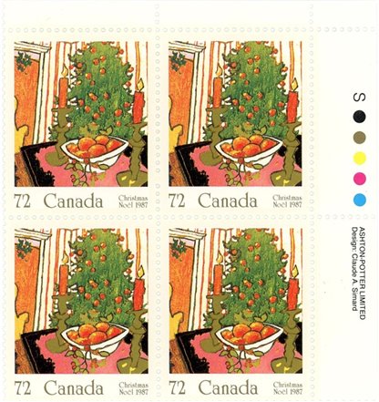 Canada Stamp PB#1150 - Mistletoe, tree (1987) 72¢ - Image 2