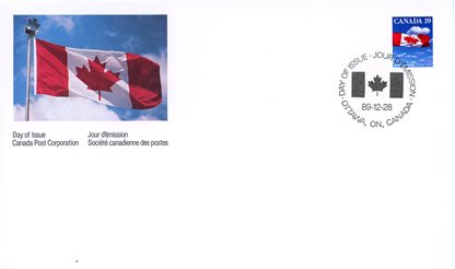 Canada OFDC#1166 - Flag over Clouds (1989) 39¢