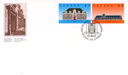 Canada OFDC - 1989 #1181 & 1182 Architecture