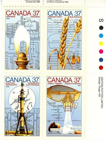 Canada Stamp PB#1209a - Canada Day-Science and Technology-3 (1988) 4 x 37¢ - Image 2