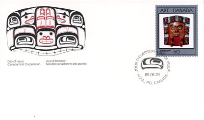 Canada OFDC #1241 - Ceremonial Frontlet (1989) 50¢