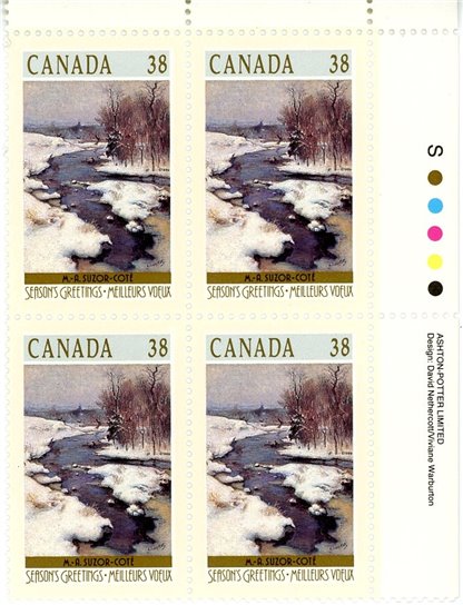 Canada Stamp PB#1256 - Bend in Gosselin River, Arthabaska (1989) 38¢ - Image 2