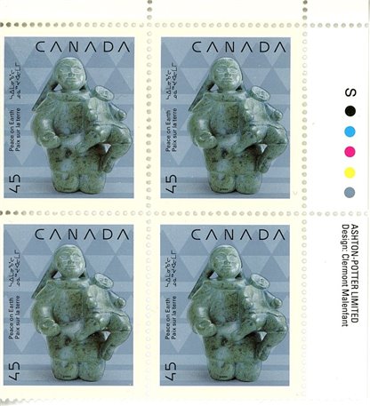 Canada Stamp PB#1295 - Mother and Child (1990) 45¢ - Image 2