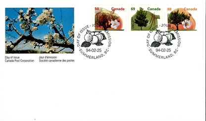 Canada OFDC 1994 --#1365, 1369, 1373 - Definitives.