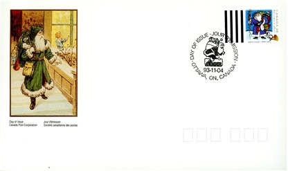 Canada OFDC#1502 - North American Santa Claus (1993) 38¢