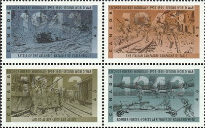 Canada Stamp #1506a - Second World War-1943 (1993) 4 x 43¢ - Image 2