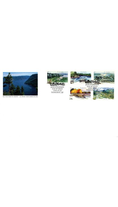 Canada FDC#1515a - Heritage Rivers-4 (1994) 5 x 43¢ - Image 2