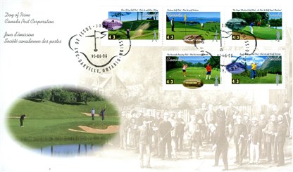 Canada OFDC 1995 --#1553-1557 Celebrating Golf