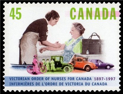 Canada Stamp #1639 - Nurse and Patient (1997) 45¢ - Image 2