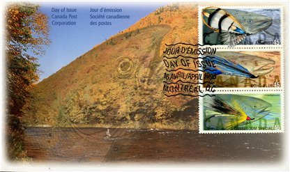 Canada Stamp #1720a - Fishing Flies (1998) 6 x 45¢ - Image 3