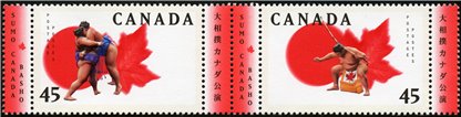 Canada Stamps SHEET#1724a SE-TENANT PAIR W-TABS Sumo Canada MNH, 1998 - Image 2