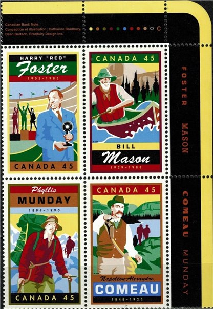 Canada PB #1753a - Legendary Canadians (1998) 4 x 45¢ - Image 2