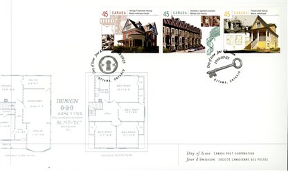 Canada Stamp #1755 - Housing in Canada (1998) 9 x 45¢ - Image 3