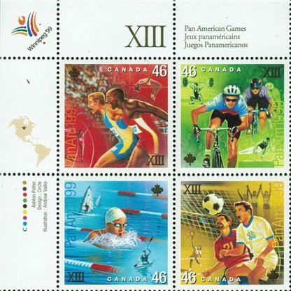 Canada PB#1804a - Pan American Games (1999) 4 x 46¢