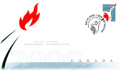 Canada OFDC#1835 - Canada Millennium Partnership Program logo (2000) 46¢ - Image 2