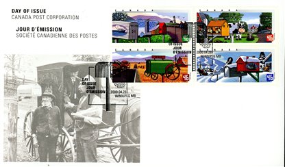 Canada OFDC#1852a - Rural Mailboxes (2000) 4 x 46¢ - Image 2