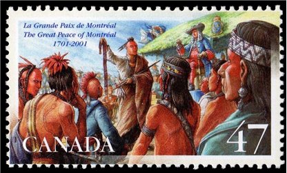 Canada Stamp #1915 - Great Peace negotiations (2001) 47¢ - Image 2