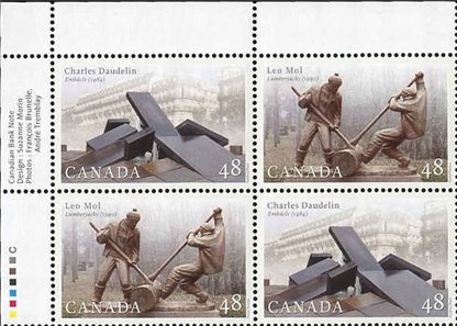 Canada SHEET#1955a - Sculptors (2002) 2 x 48¢ - Image 2