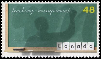 Canada Stamp SHEET#1961 - Teacher writing on blackboard (2002) 48¢ - Image 2