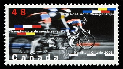 Canada Stamp #1998 - Cyclists (2003) 48¢