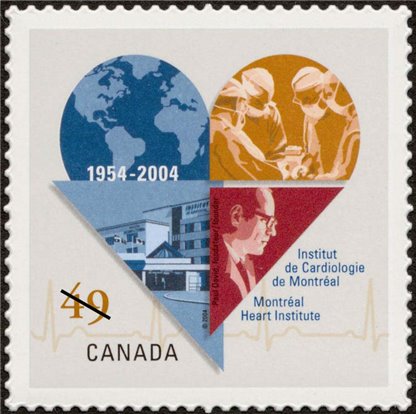 Canada Stamp #2056ii - Montreal Heart Institute (2004) 49¢ - Image 2