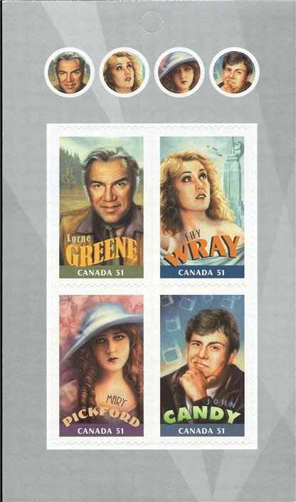 Canada Stamp #(BK328) - 2154ii - Canadians in Hollywood (2006) 4 x 51¢ - Image 2