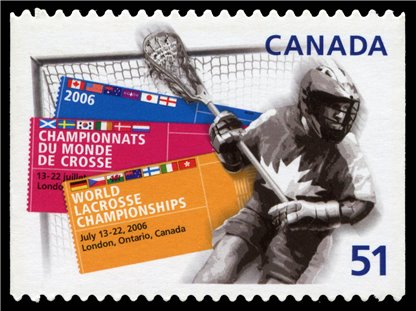 Canada Stamp #2161 - Lacrosse player (2006) 51¢