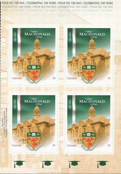 Canada Stamp Booklet - #BK334 - MacDonald College (2006) 8 x 51¢ - Image 2