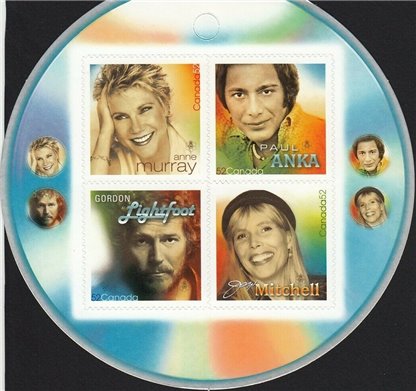 Canada Stamp Booklet - #BK353 - Canadian Recording Artists (2007) 8 x 52¢ - Image 3