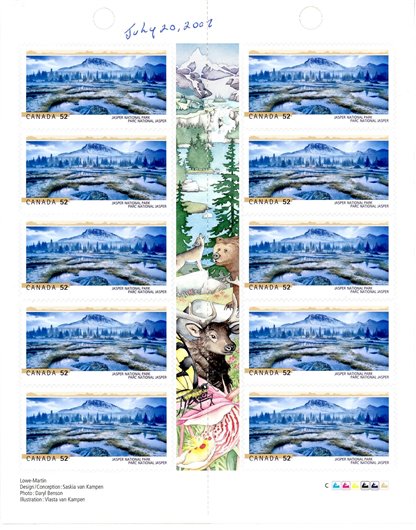 Canada Stamp Booklet - #BK356 - Jasper National Park (2007) 10 x 52¢ - Image 2