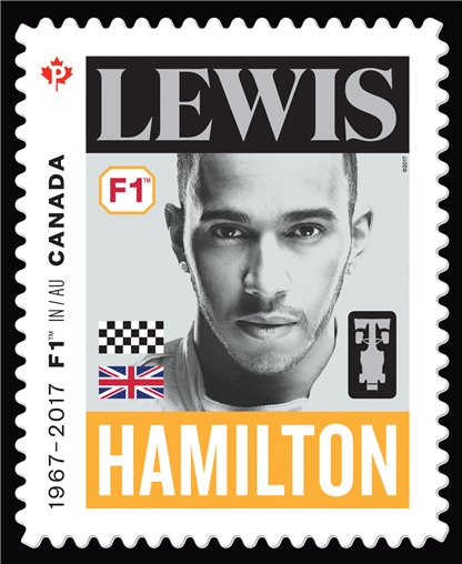 Canada Stamp #2997i - Lewis Hamilton - Formula 1 (2017)