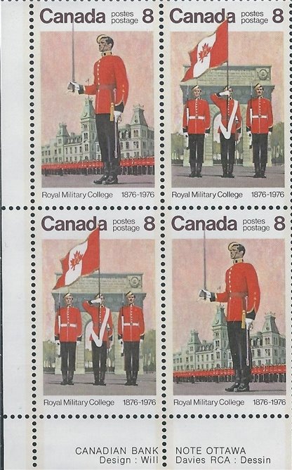 Canada PB#693a - Royal Military College Centenary (1976) 2 x 8¢