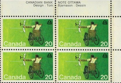 Canada PB#694 - Archer in Wheelchair (1976) 20¢