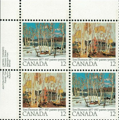 Canada Stamp #734I - Tom Thomson (1977) 2 x 12¢ - Image 2