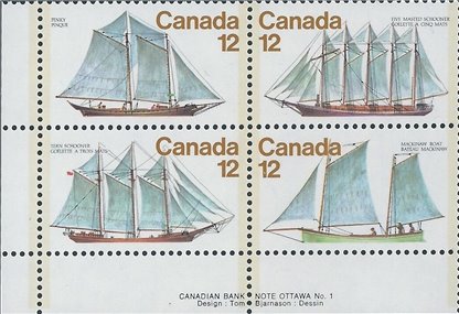 Canada PB#747a - Sailing Vessels (1977) 4 x 12¢