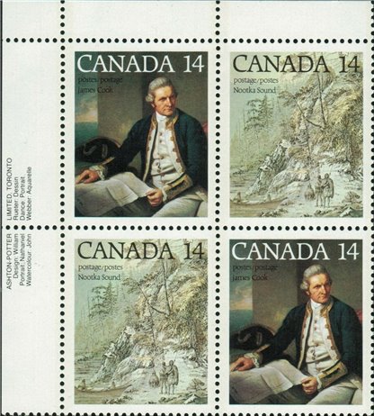 Canada PB#764a - Captain James Cook (1978) 2 x 14¢ - Image 2