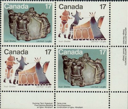 Canada PB#836a - Inuit-Shelter and Community (1979) 2 x 17¢