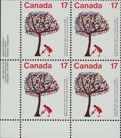 Canada PB#842 - Child Watering Tree (1979) 17¢