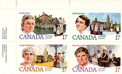 Canada STAMP#882aI - Canadian Feminists (1981) 4 x 17¢