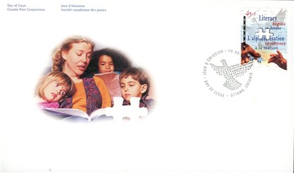 Canada OFDC- Semi-Postal #B13 - Literacy begins at home (1996) 45¢ + 5¢