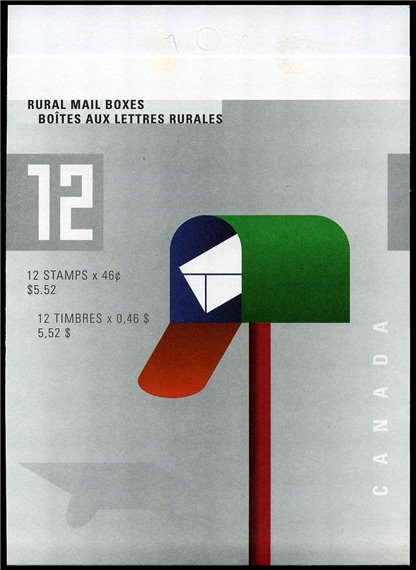 Canada Stamp Booklet - #BK226 Rural Mailboxes (2000) 12 x 46¢