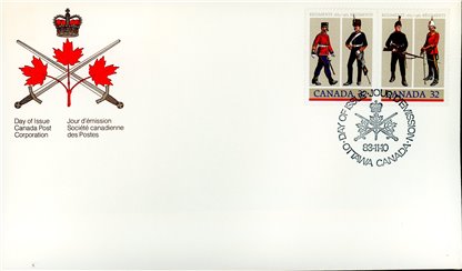 Canada OFDC#1008a - Army Regiments (1983) 2 x 32¢