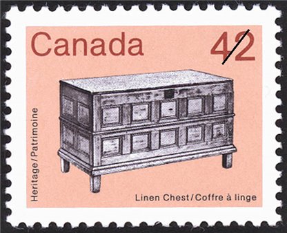 Canada Stamp #1081 - Linen Chest (1987) 42¢ - Image 2